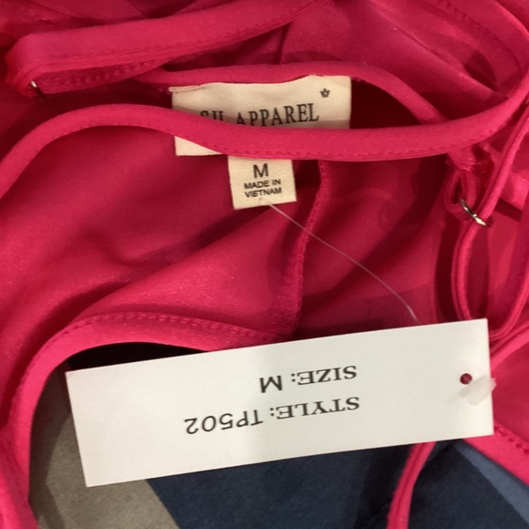 NWT SJL APPAREL pink overall shorts with tube tops - Picture 7 of 12